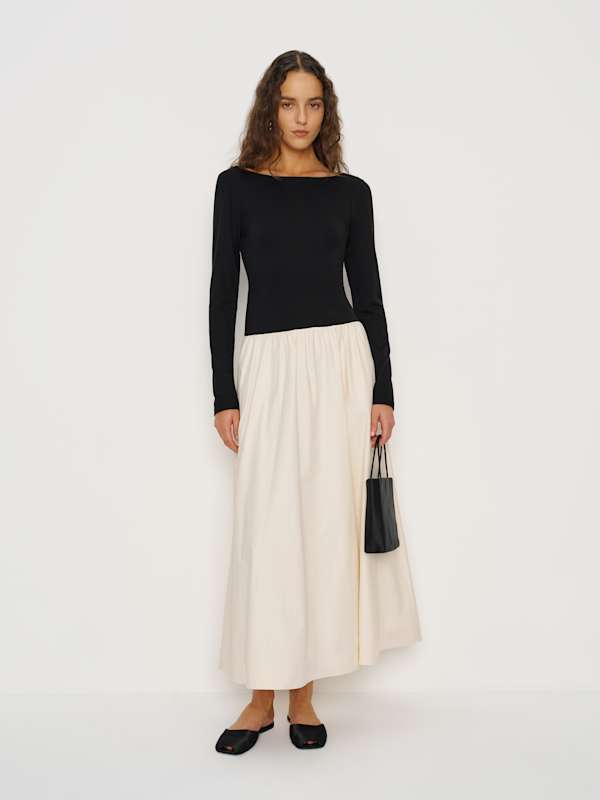 Abel Knit Dress - Black And Sugar